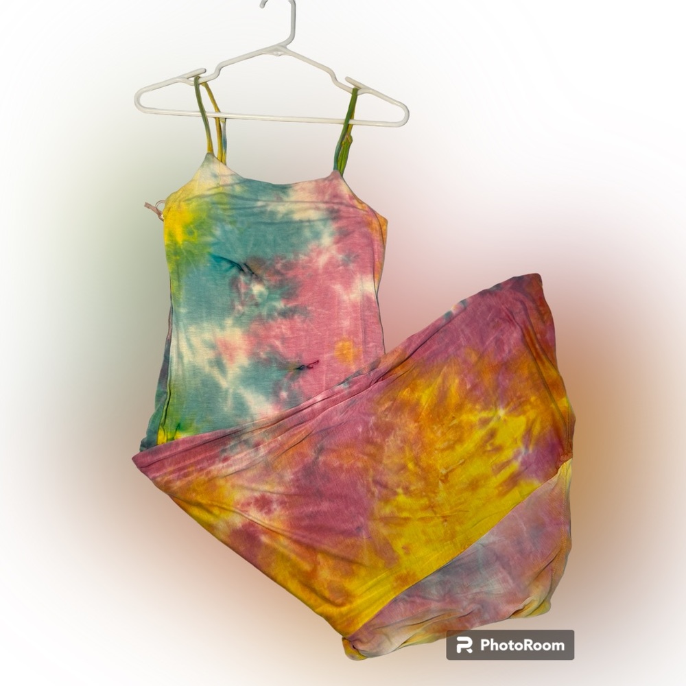Fashion Nova Tie Dye Sun Midi Dress